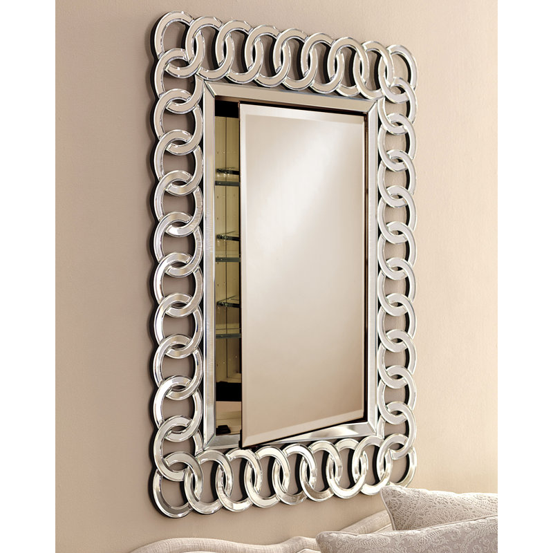 Rosdorf Park Kinzey Circles 30" x 36" Recessed Framed Medicine